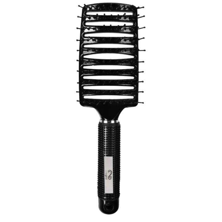 Perie de par OnlyGHD ABODY L2, 10 randuri de spini, culoare neagra, dimensiune mare