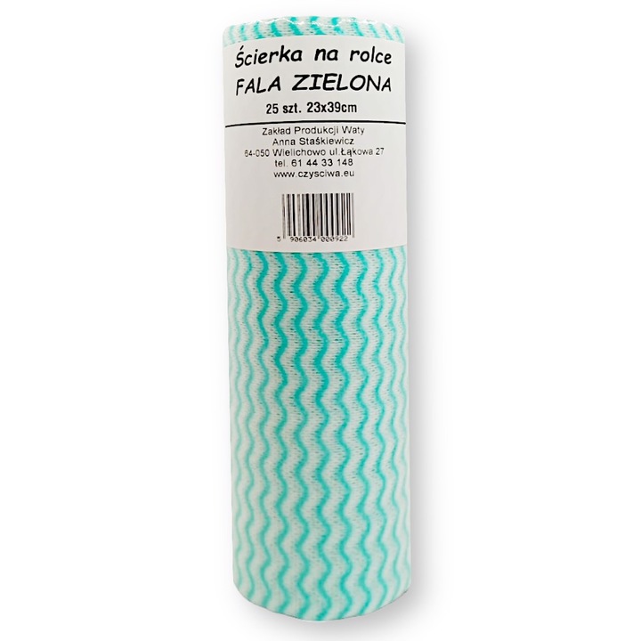 Servetele pe rola Fala, WATA ZPW, 25 bucati, verde, 23x39cm