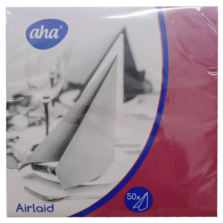 Set 50 servetele Airlaid, AHA, 40x40, visiniu