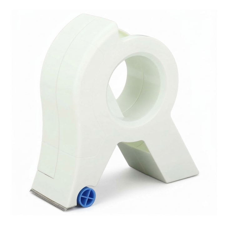 Aplicator profesional banda mascare Ez-Mask, Dispenser manual pentru role latime 35mm, taiere precisa, Alb