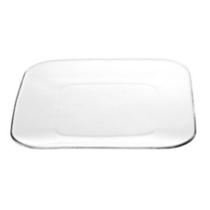 Farfurie Montana, Model Carre, Inaltime 3 cm, Diametru 27 cm, Transparent