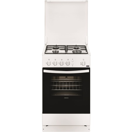 Aragaz Zanussi Zcg210u1wa Gaz 4 Arzatoare Aprindere Electrica Plita Cuptor 50 Cm Alb Emag Ro