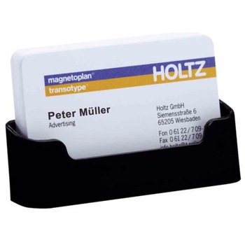 Suport carti de vizita Magnetoplan negru, 96x45x20 mm Suport carti de vizita Magnetoplan negru, 96x45x20 mm