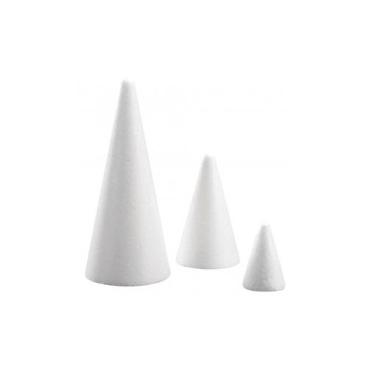 Con polistiren, styrofoam Rayher, plin, inaltime 28 cm