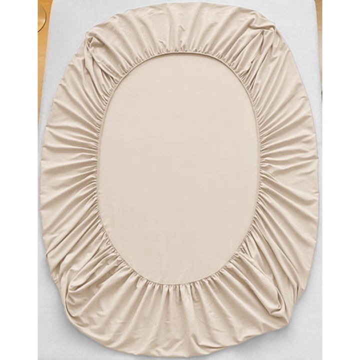 Cearceaf de pat Jersey Cotton Market 160x200x25 cm, bej, cu elastic