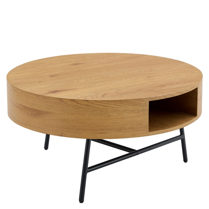 Masuta stejar negru Tarmon 80x42 cm