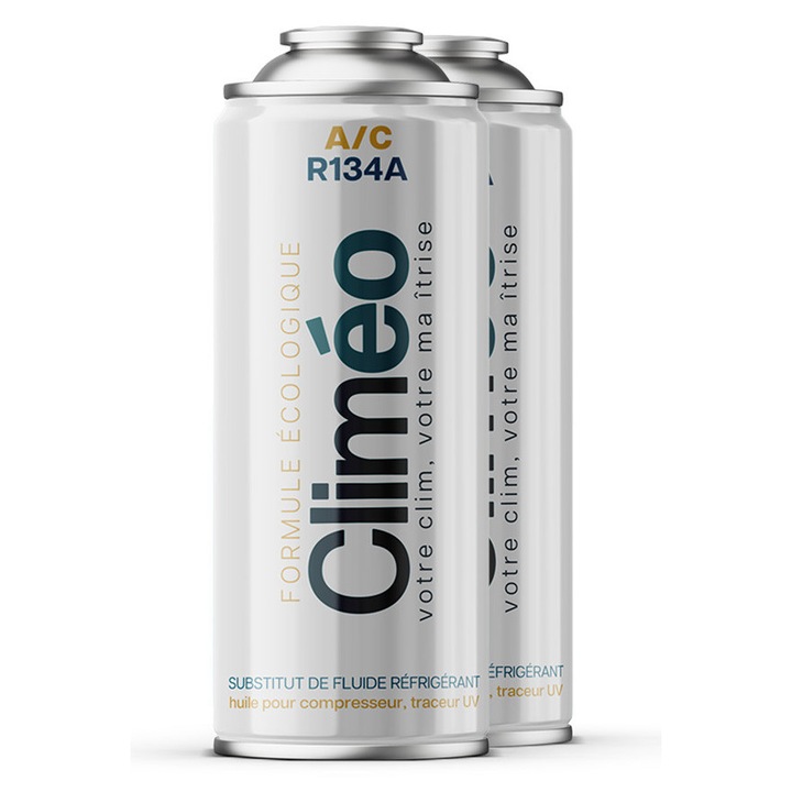 Climeo készlet 2x400ml - Környezetbarát színezék R134a/R12, autóklíma szervizeléséhez