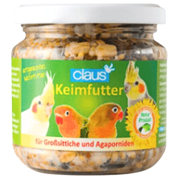 Germeni naturali pentru papagali medii, Claus, 210ml, fara conservanti, mix de seminte