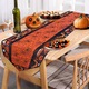 YANYXR Halloween asztalterítő, pamutvászon, narancssárga, 180x33cm