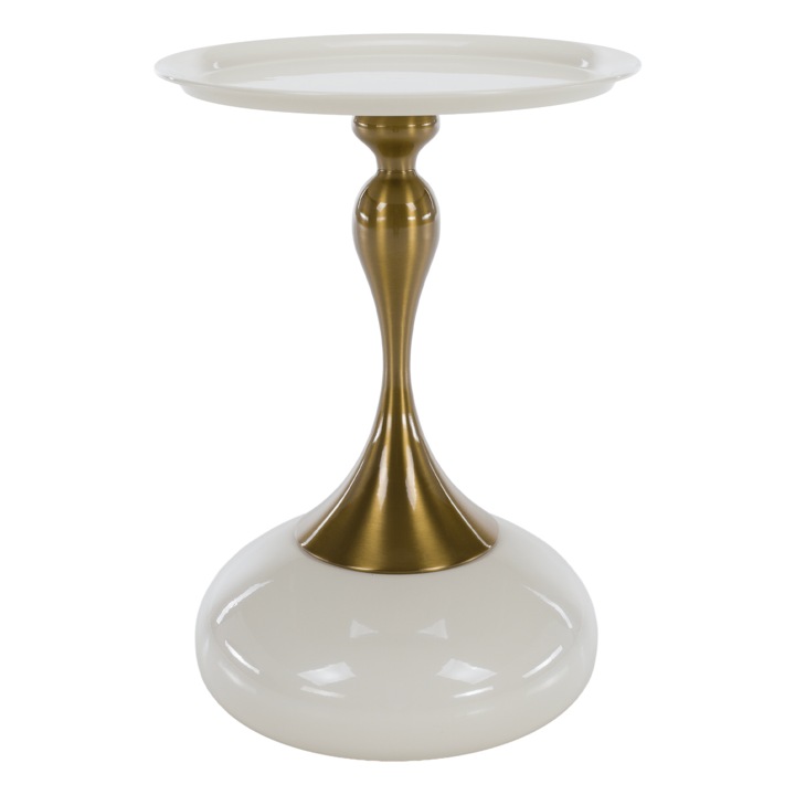 Masuta metal ivoire auriu Fej 38,3x53,5 cm