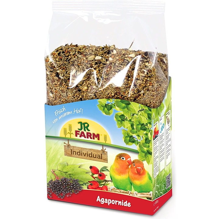 Hrana pentru pasari JR Farm Individual, 1kg, pentru nimfe, cu seminte de inalta calitate