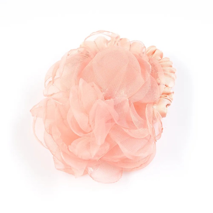 Elastic de par decorativ cu floare textila roz, Meli Melo Paris