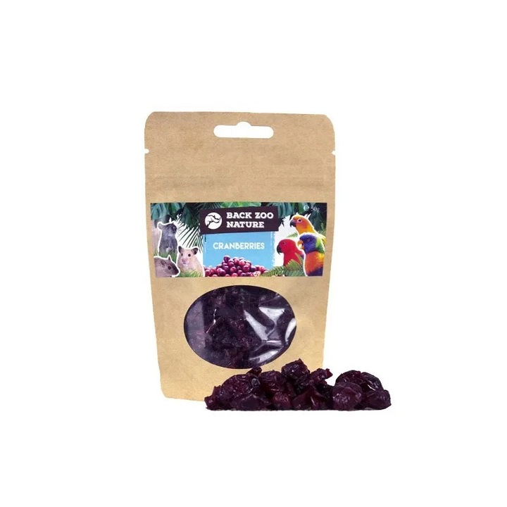 Cranberry uscat pentru pasari, Back Zoo Nature, 50g, supliment dietetic