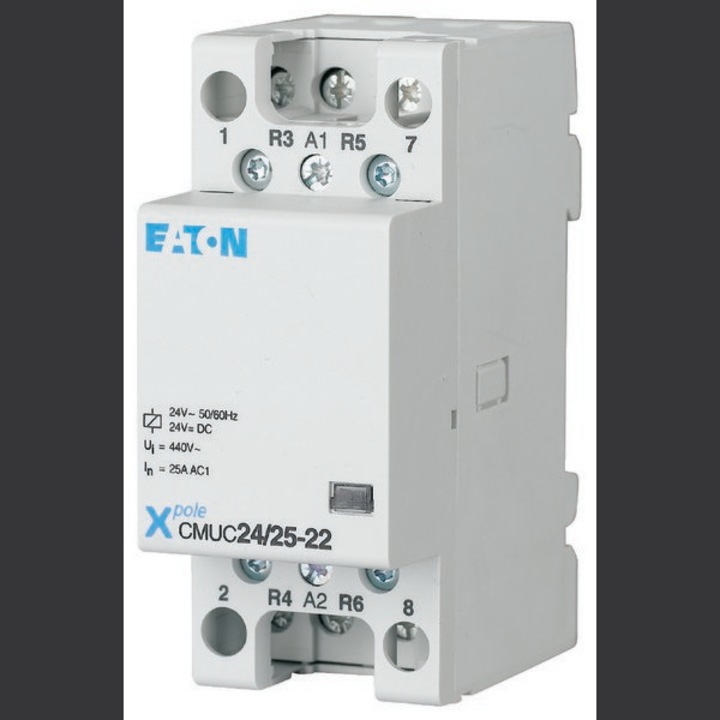Contactor Eaton CMUC24 2x2 25A 24V AC/DC IP20 69.5mm