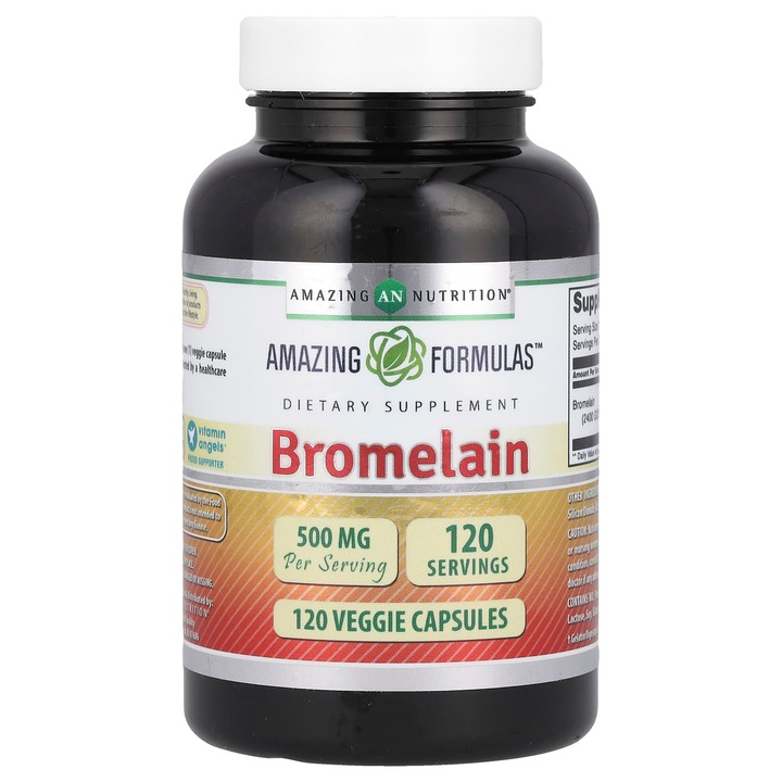 Bromelaina, Amazing Nutrition, 500 mg, 120 capsule vegetale