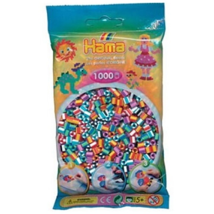 Set 1000 margele de artizanat Hama MIDI, mix, multicolor, 18x9x1cm