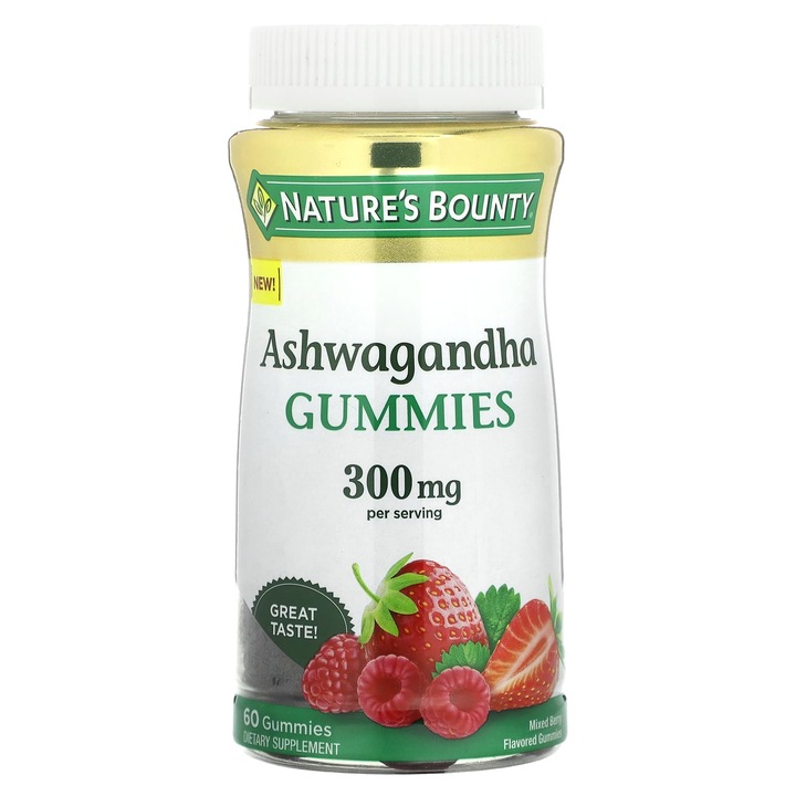 Fructe de padure mixte Ashwagandha, Nature's Bounty, 60 jeleuri