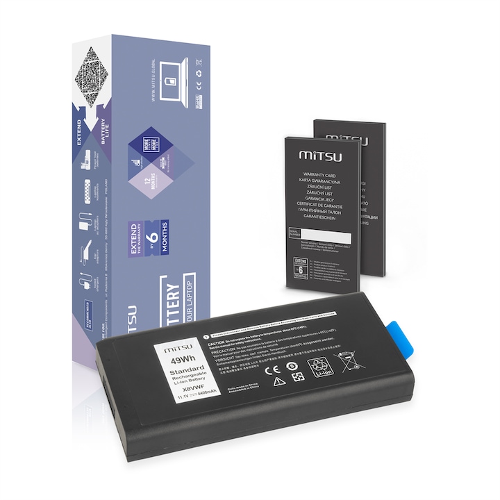 Baterie laptop MITSU X8VWF, compatibila cu Dell Latitude 14 Rugged 5404 5414 7404 7414, capacitate reala