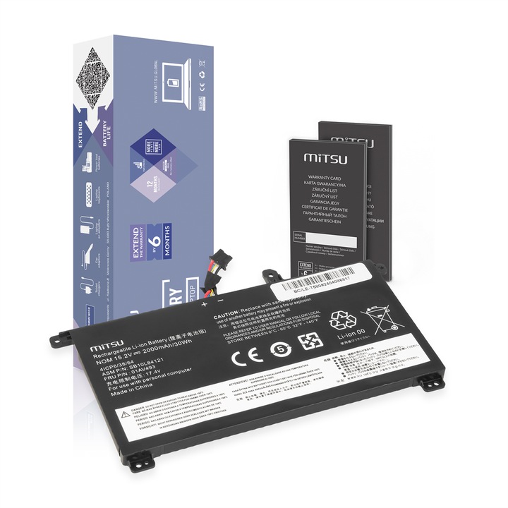 MITSU SB10L84122 laptop akkumulátor, kompatibilis a Lenovo ThinkPad T570 T580 P51S készülékkel, környezetbarát, 10.8V
