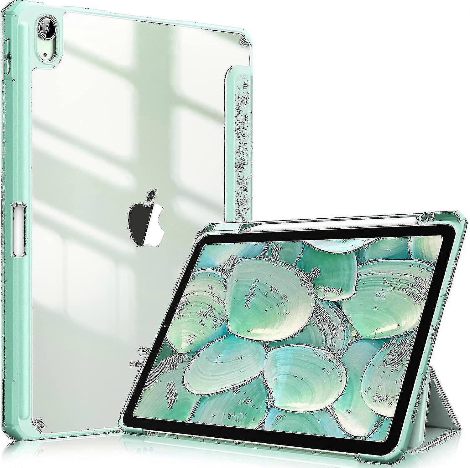 Husa tableta pentru iPad Air 5th Gen (2022) si iPad Air 4th Gen (2020) 10.9 inch, verde, cu suport pentru creion