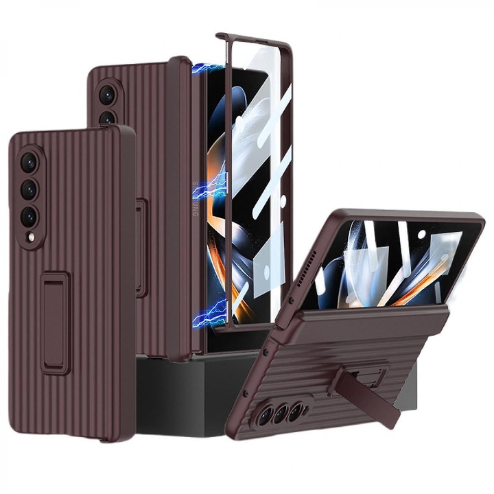 Carcasa protectoare completa pentru Samsung Galaxy Z Fold 4, cu suport ajustabil, protectie ecran