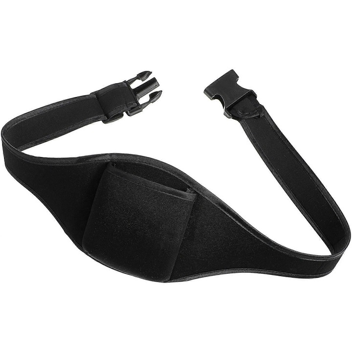 Mikrofon öv, fekete, 60x14x1cm, poliészterből