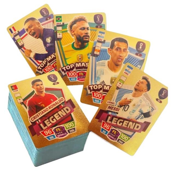 Комплект от 55 футболни карти 2022/23, УЕФА Шампионска лига, без дубликати, многоцветен