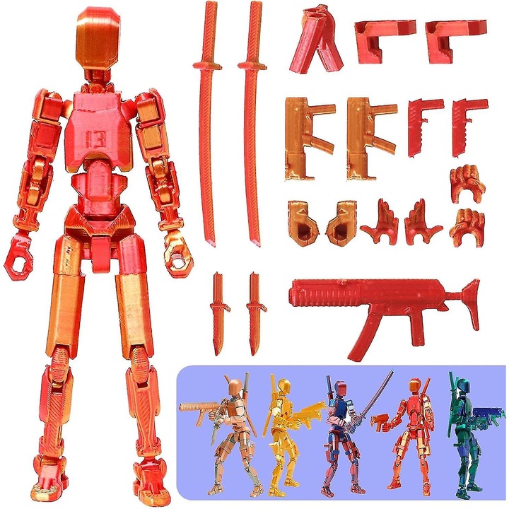 Figurine T13, Titan 13, multicolor, set, PVC, 3D imprimat