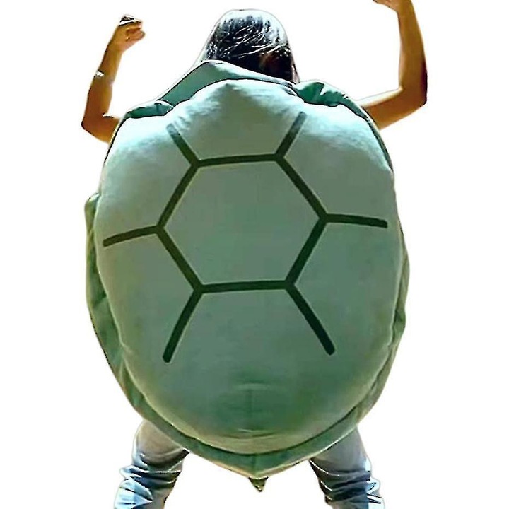 Perna de plus broasca testoasa purtabila, verde, 60x80cm