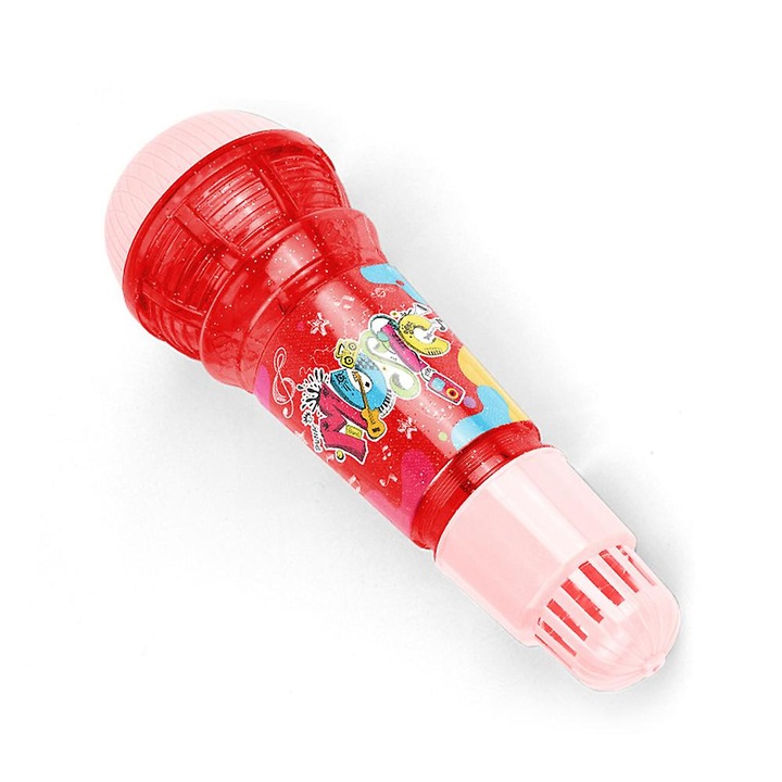 Retro karaoke mikrofon gyerekeknek, 8.9x5x24cm, piros