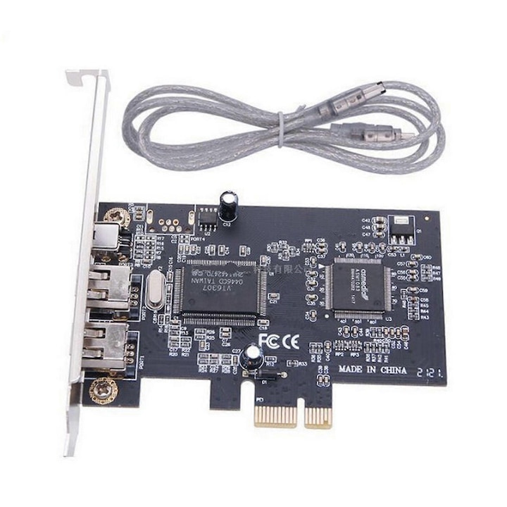 Карта PCI-E Firewire 3 порта, 400Mbps, 6 пина x 2, 4 пина x 1