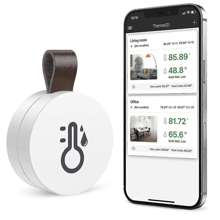 Termometru Meteo, Mini Bluetooth 5.0, senzor umiditate si temperatura, conectivitate wireless, design compact
