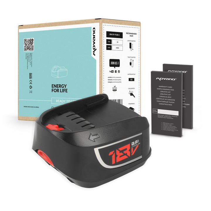 Baterie Movano PBA 18V 2.5Ah pentru Bosch