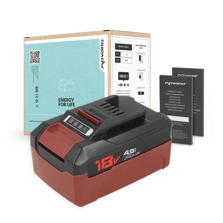 Акумулатор Movano за Einhell 18V 4.0Ah