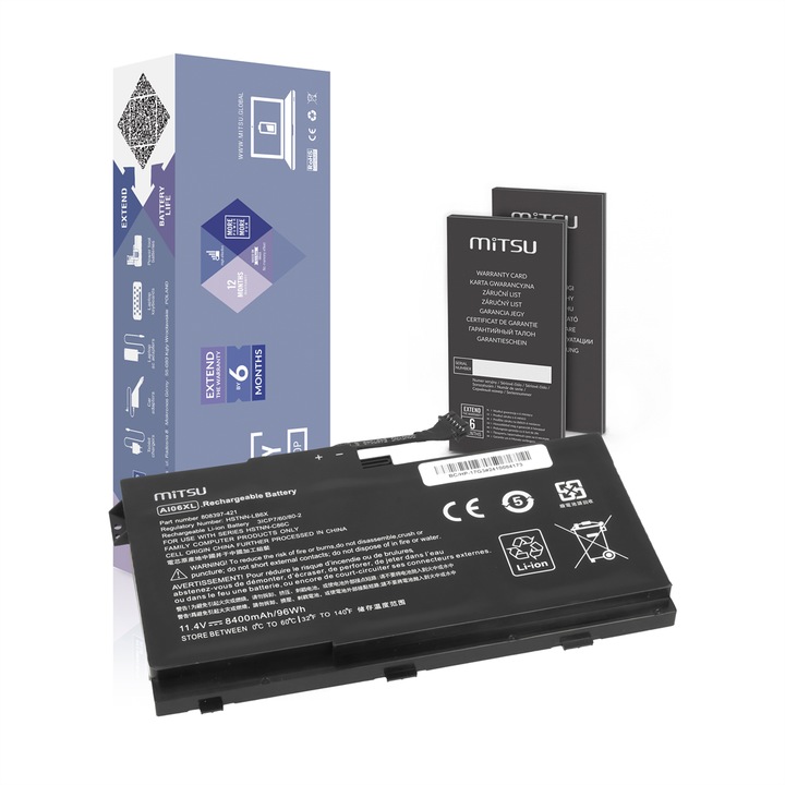 Mitsu AI06XL akkumulátor HP Zbook 17 G3-hoz