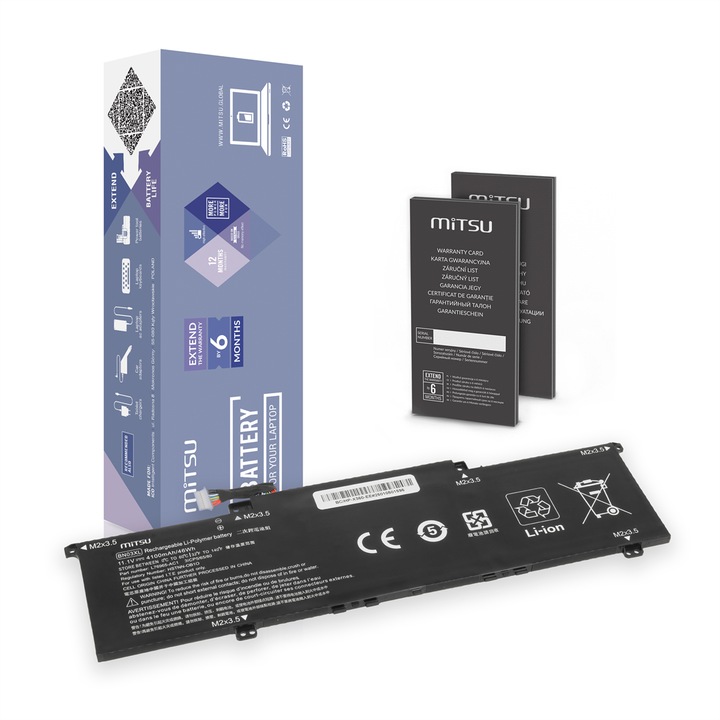 MITSU BN03XL laptop akkumulátor, környezetbarát, 15.2V, 50Wh