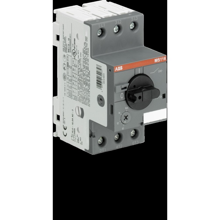 Intrerupator motor ABB MS116-1.0A, 3 poli, 0.25 kW, 690 V, 1 A - eMAG.ro