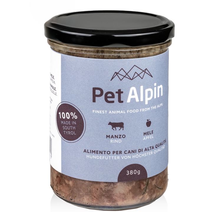 Hrana umeda caini Claus Pet Alpin vita mar 380g