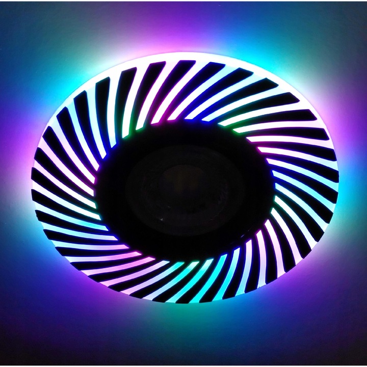 DeLux mennyezeti lámpa, K5118L-12 modell, üveg, LED, GU10, 120x20mm, tápegységgel együtt