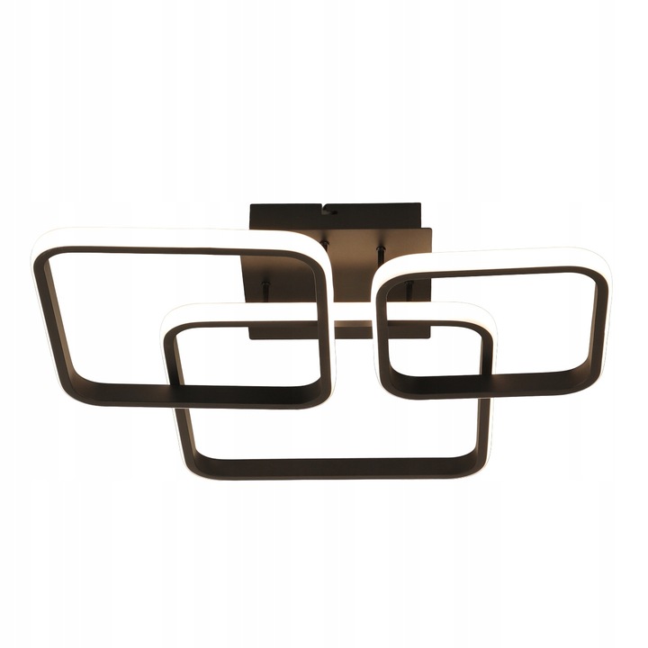 LED плафониера DeLux, MX23068-3A, 34 W, 50x42x10 см, Черен/Бял