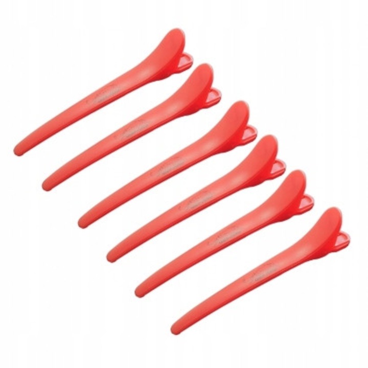 6 darabos professzionális hajcsat készlet, Gepard, piros