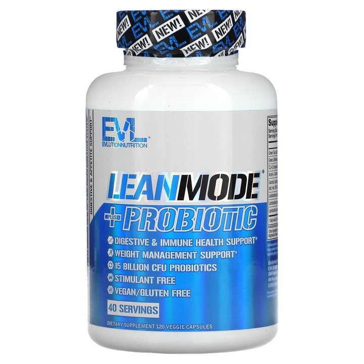 Supliment, EVLution Nutrition, LeanMode + Probiotic, 120 capsule vegetale