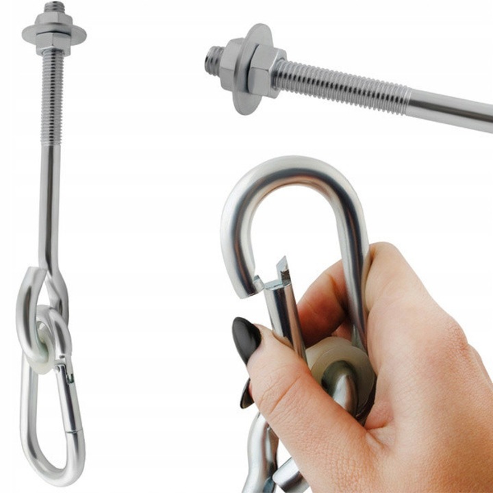 Carlig pentru hamac, JUST FUN, argintiu