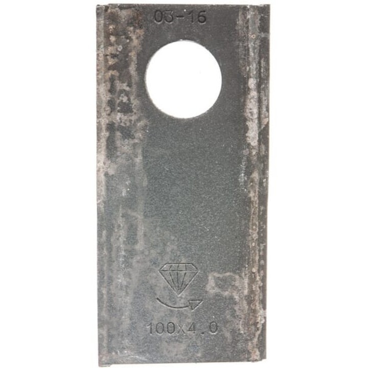 KRAMP bal oldali fűnyírókés 100x48x4mm, 21mm-es lyukkal