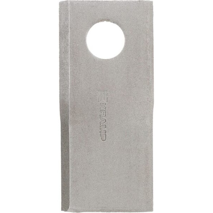 KRAMP jobbos forgó fűnyíró kés 107x48x4 mm, átmérő 18,5 mm