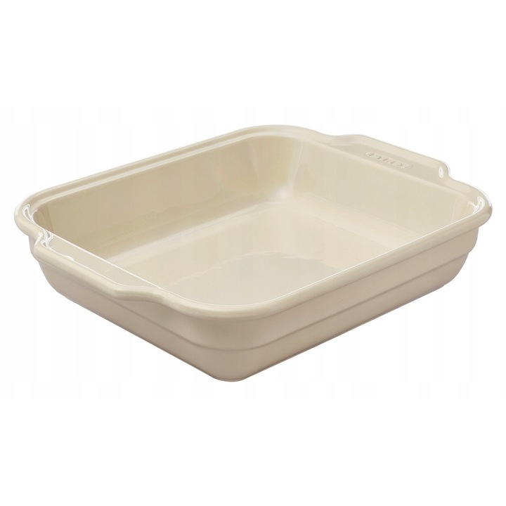 Керамична тава за печене Pyrex CREATION 37x28 см, бяла, устойчива на високи температури, с широки дръжки