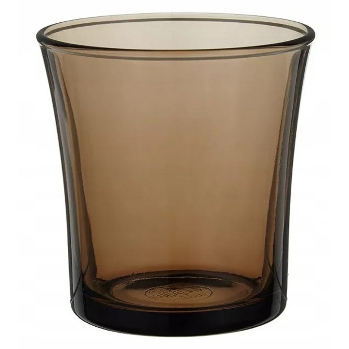 Set de 6 pahare, Duralex, 210 ml, sticlă rezistentă, culoare maro