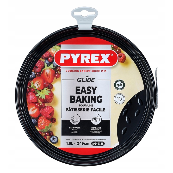 Forma de prajitura GLIDE, 20x6 cm, cu maner ergonomic, din otel carbon