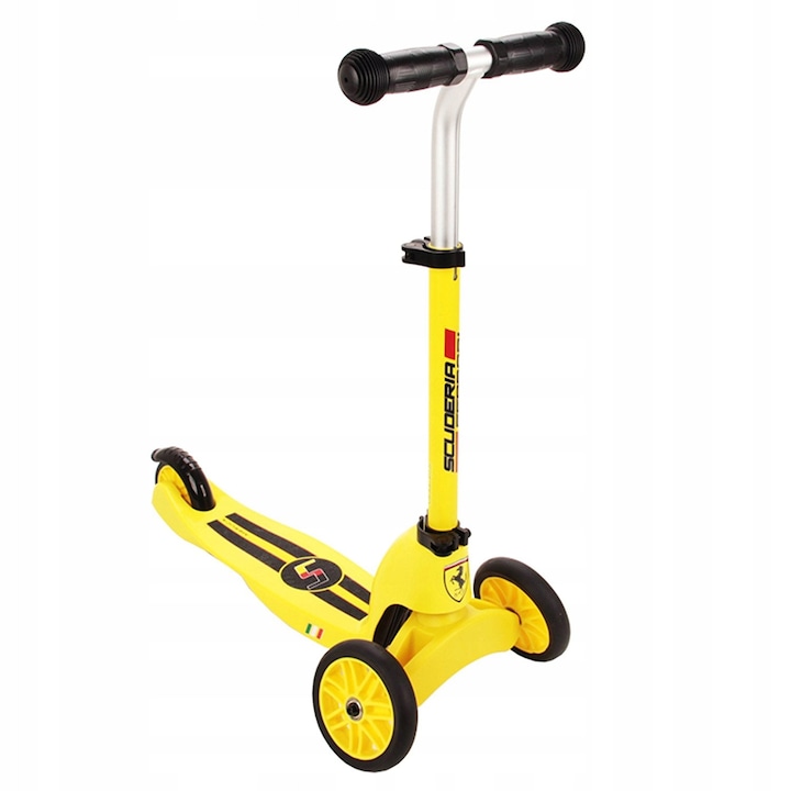 Mesuca Ferrari háromkerekű roller, 3 év+, alumínium+műanyag, max. 30 kg, sárga