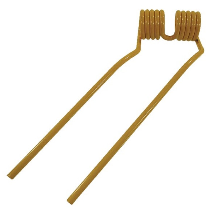 Rugós fog forgóborona traktorhoz, KRAMP, 365x120mm, 9mm, sárga